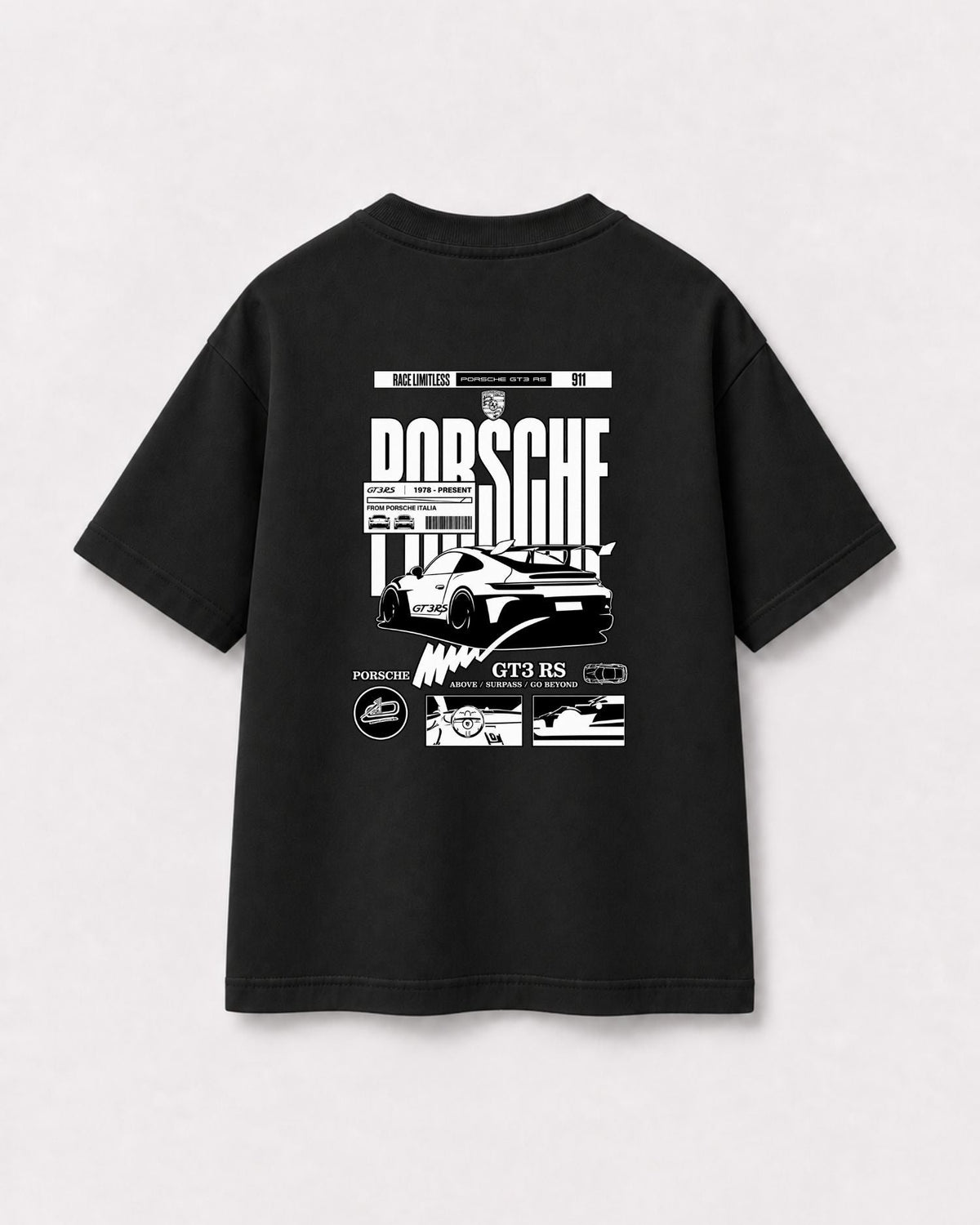Camiseta Oversized Infantil “PORSCHE GT3RS”