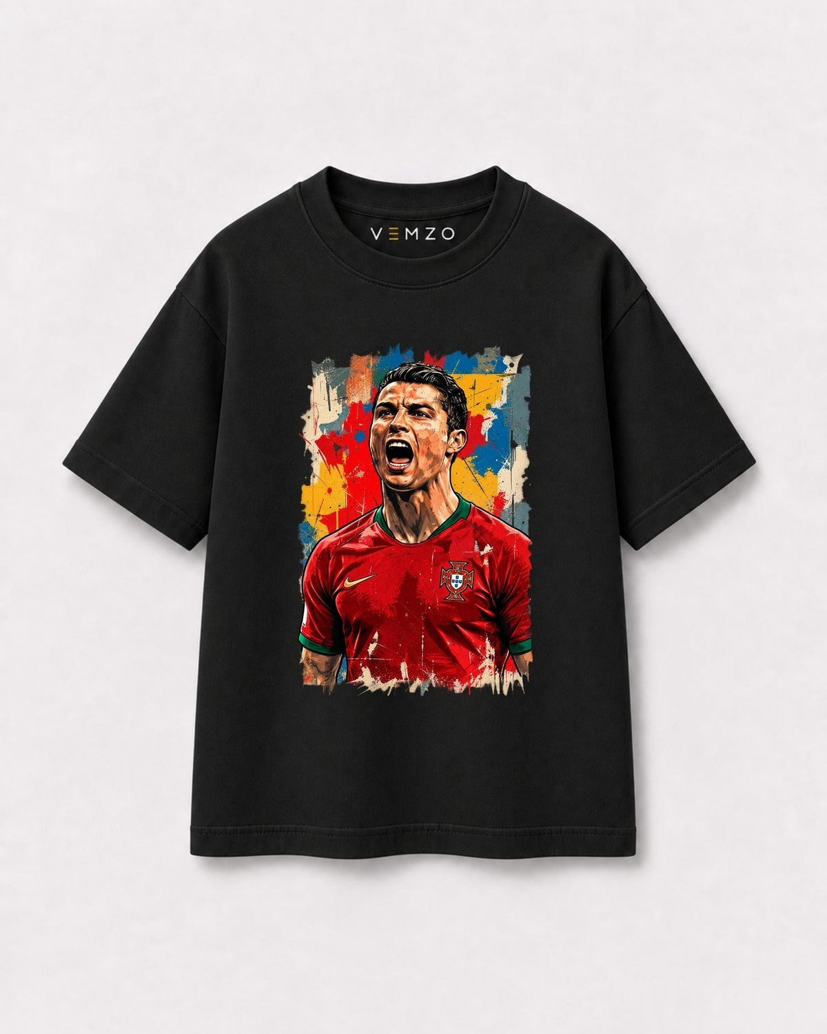Camiseta Oversized Infantil “CRISTIANO RONALDO SELEÇÃO DE PORTUGAL”
