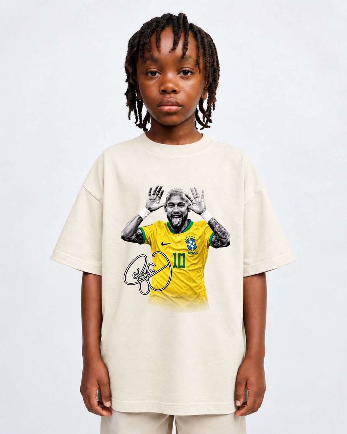 Camiseta Oversized Infantil “NEYMAR SELEÇÃO BRASILEIRA”
