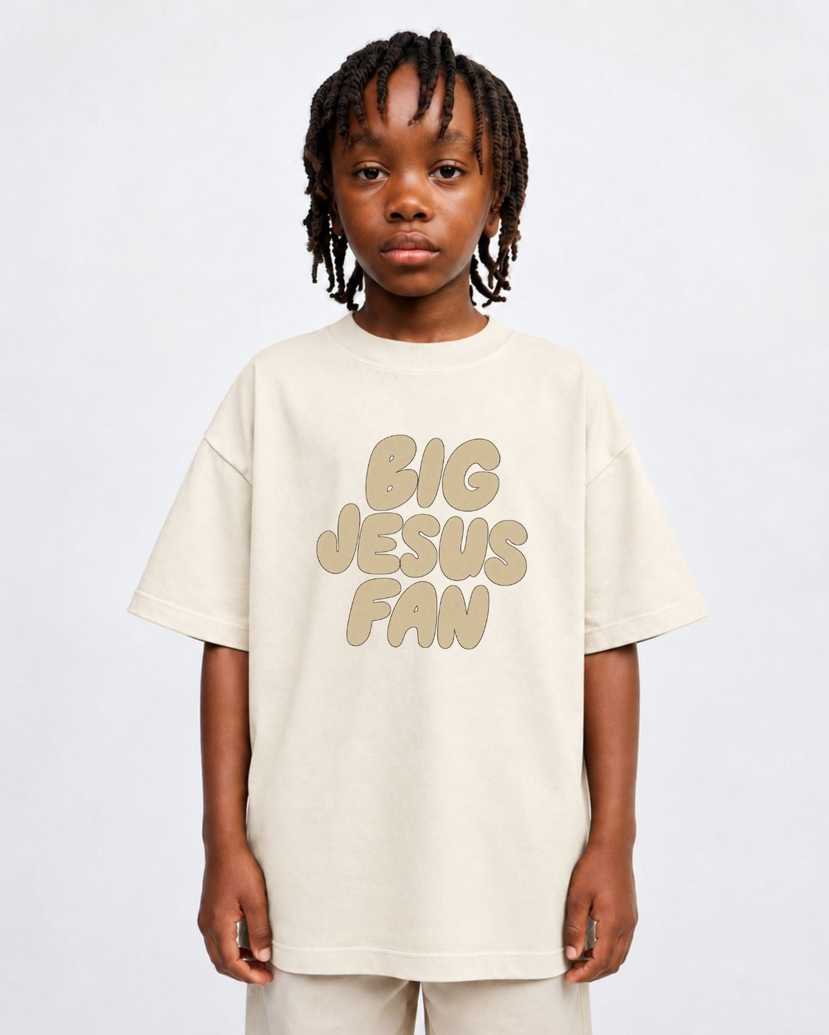 Camiseta Oversized Infantil “BIG JESUS FAN”