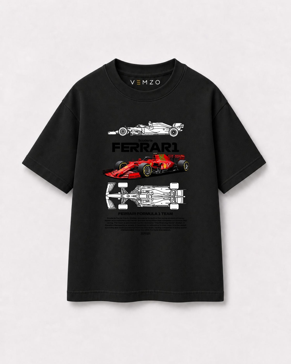 Camiseta Oversized Infantil “F1 FERRARI”