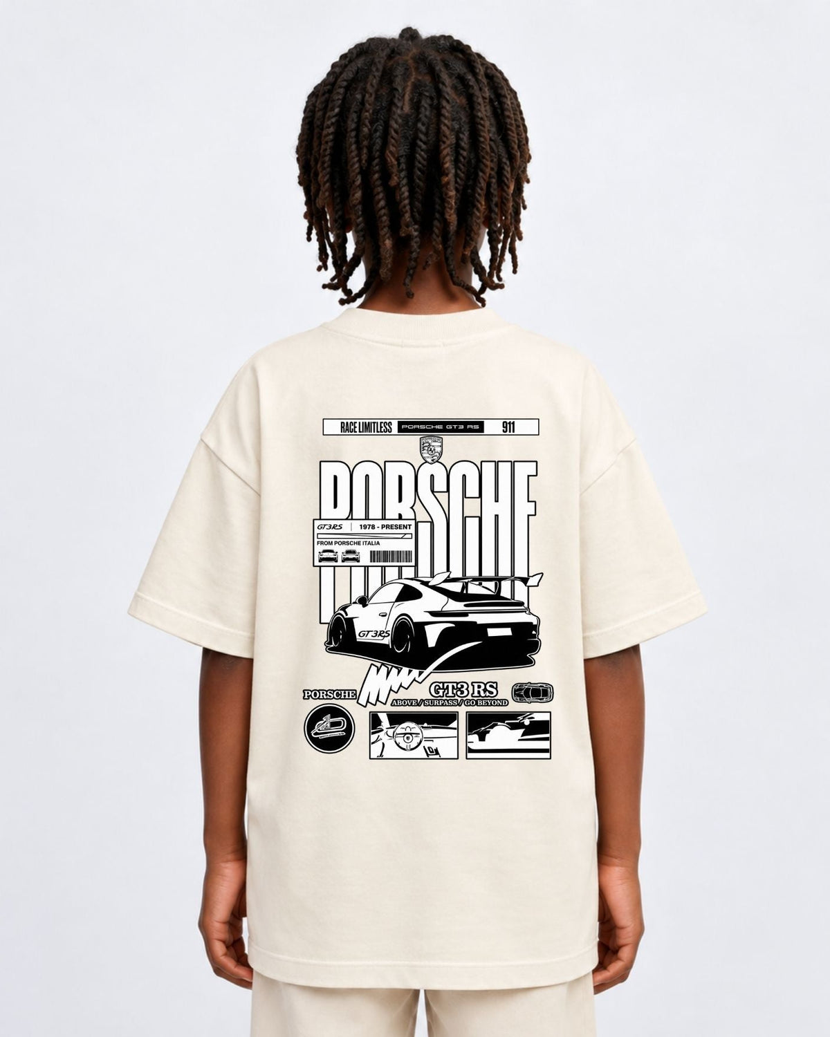 Camiseta Oversized Infantil “PORSCHE GT3RS”