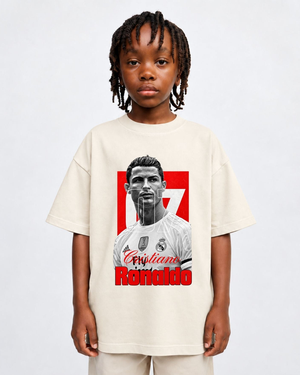 Camiseta Oversized Infantil “CRISTIANO RONALDO”