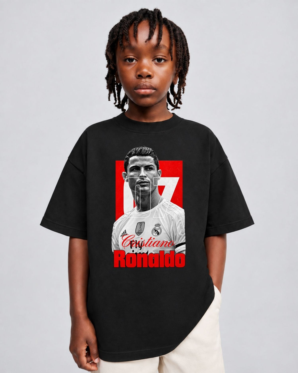 Camiseta Oversized Infantil “CRISTIANO RONALDO”