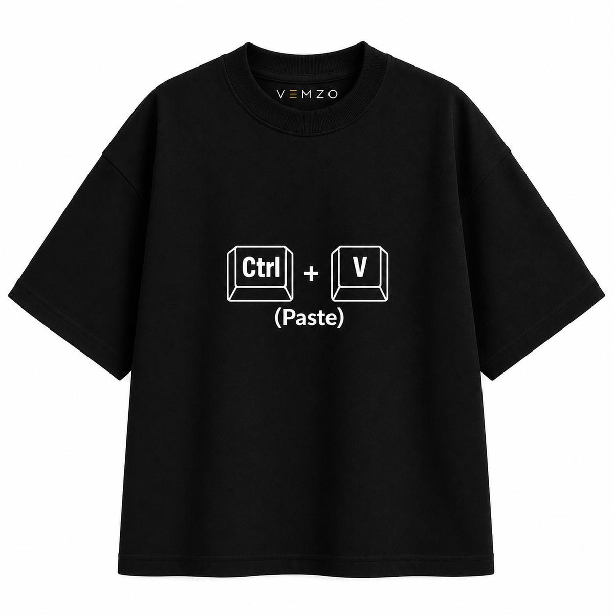 Kit 2 Camisetas Oversized Infantil e Adulta “CTRL+V e CTRL+C”