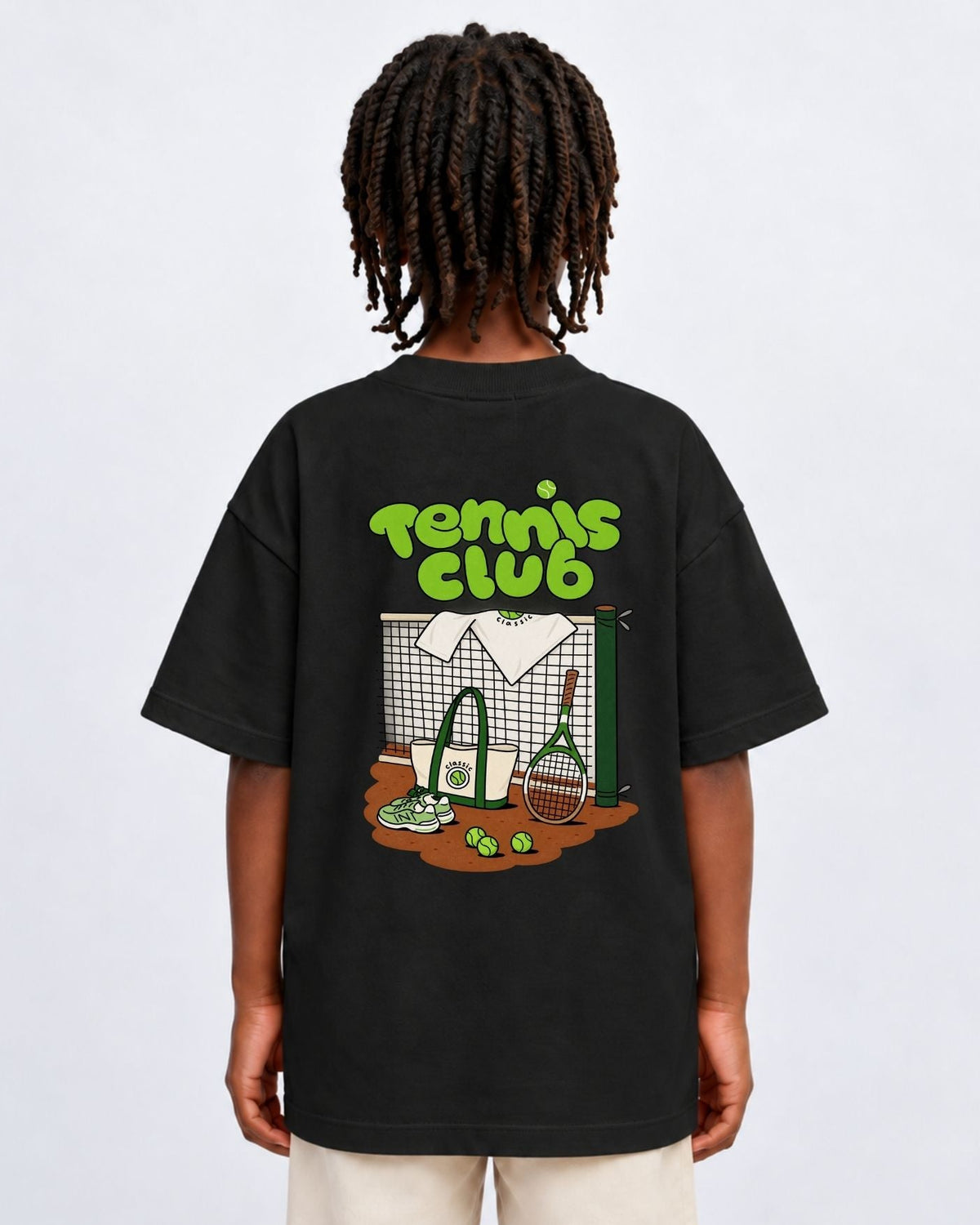 Camiseta Oversized Infantil “TENNIS CLUB”