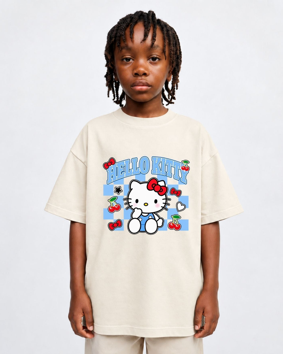 Camiseta Oversized Infantil “HELLO KITTY”