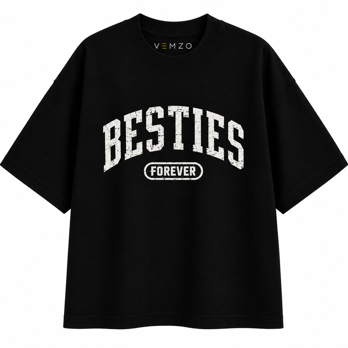 Kit 2 Camisetas Oversized Infantil e Adulta “BESTIES FOREVER”