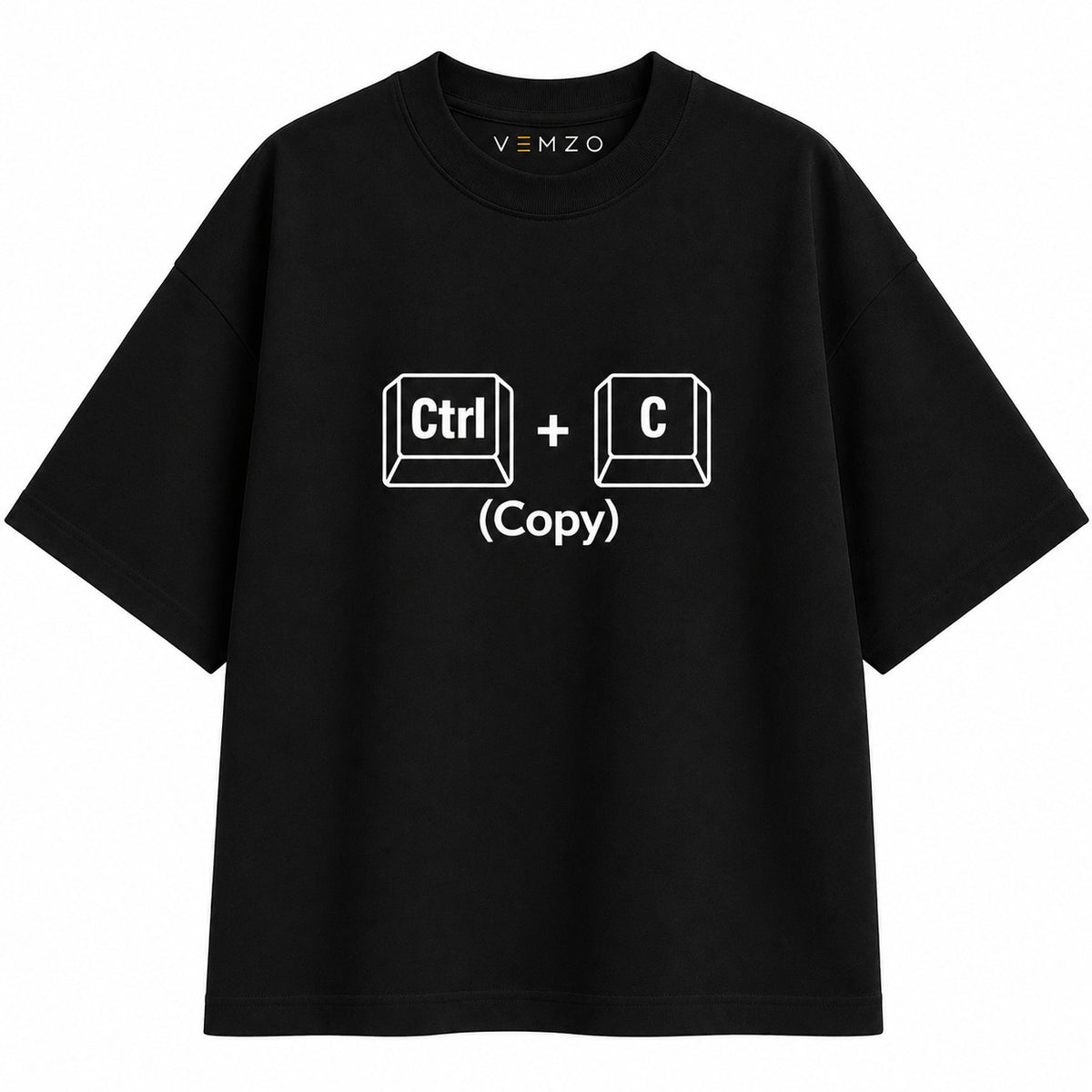 Kit 2 Camisetas Oversized Infantil e Adulta “CTRL+V e CTRL+C”