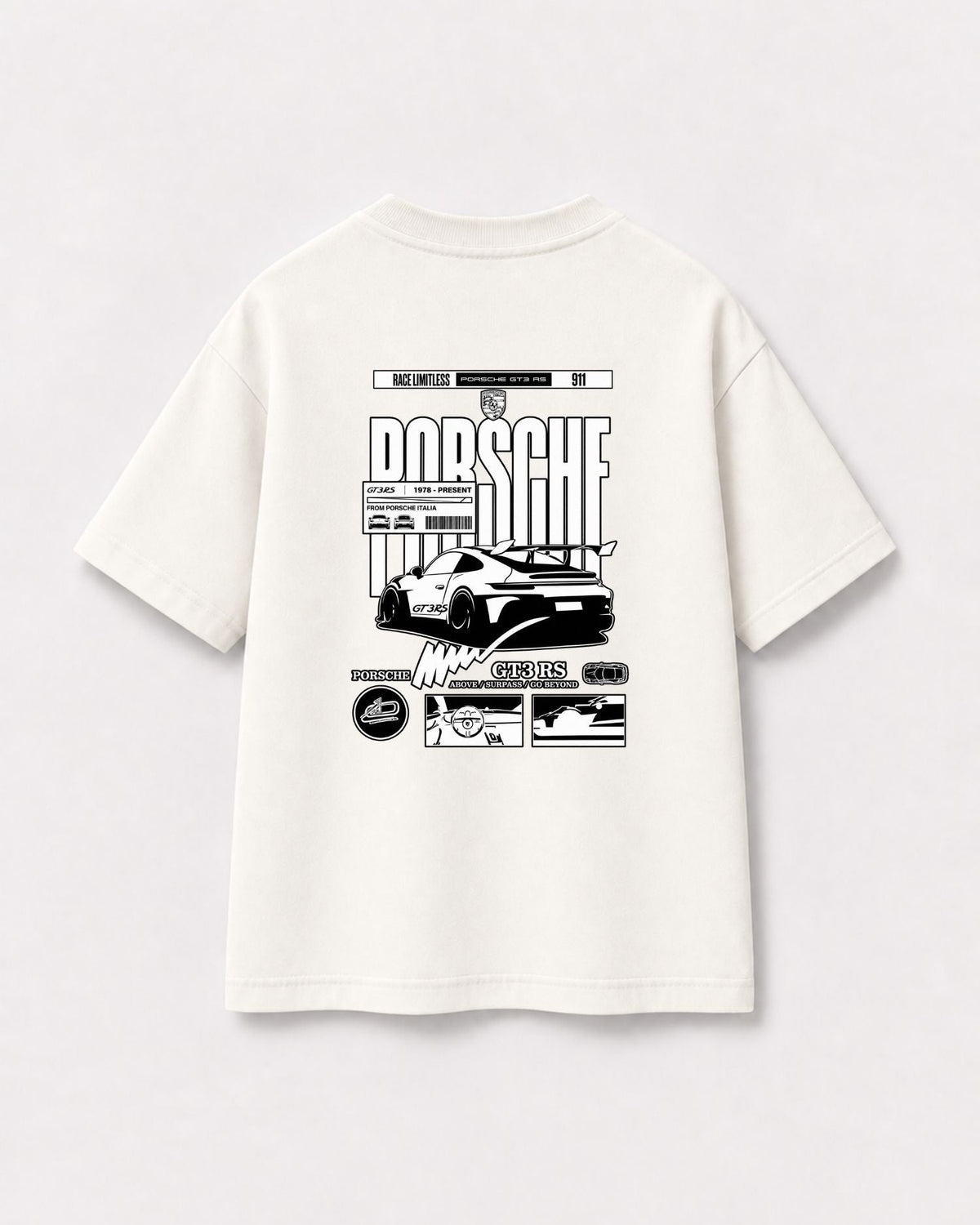 Camiseta Oversized Infantil “PORSCHE GT3RS”
