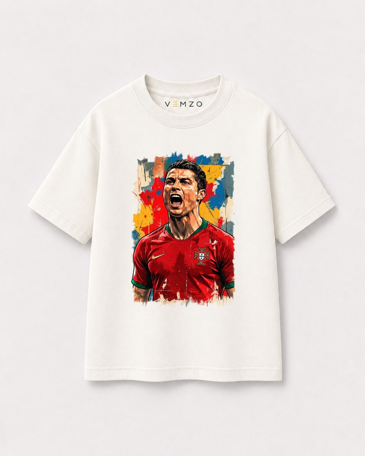 Camiseta Oversized Infantil “CRISTIANO RONALDO SELEÇÃO DE PORTUGAL”
