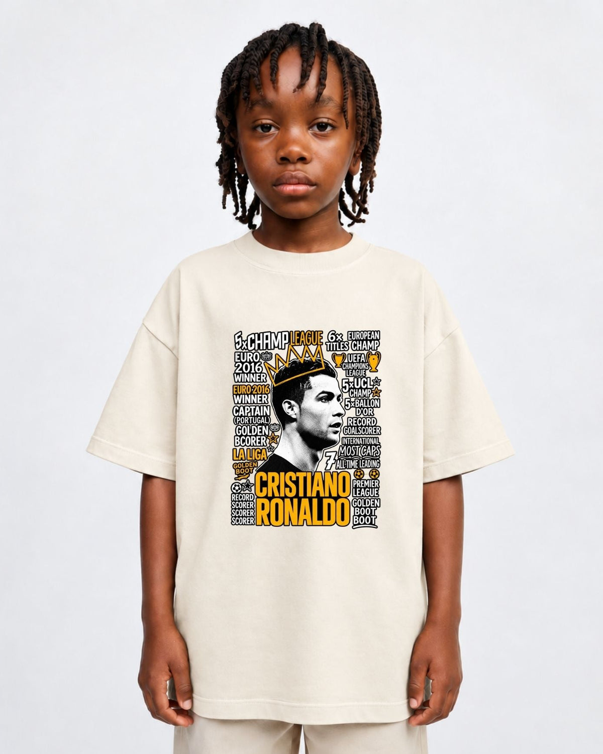 Camiseta Oversized Infantil “CRISTIANO RONALDO”