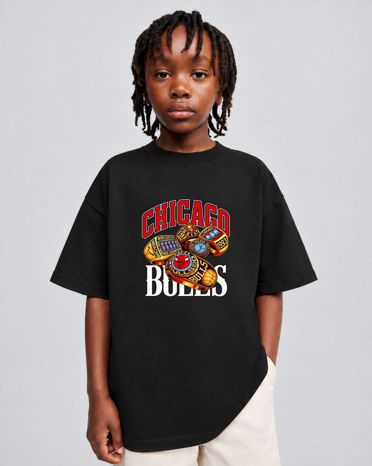 Camiseta Oversized Infantil “CHICAGO BULLS”