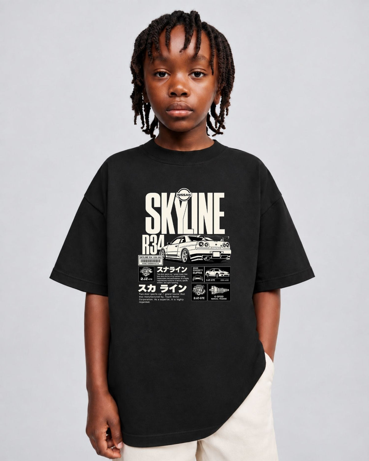 Camiseta Oversized Infantil “SKYLINE”