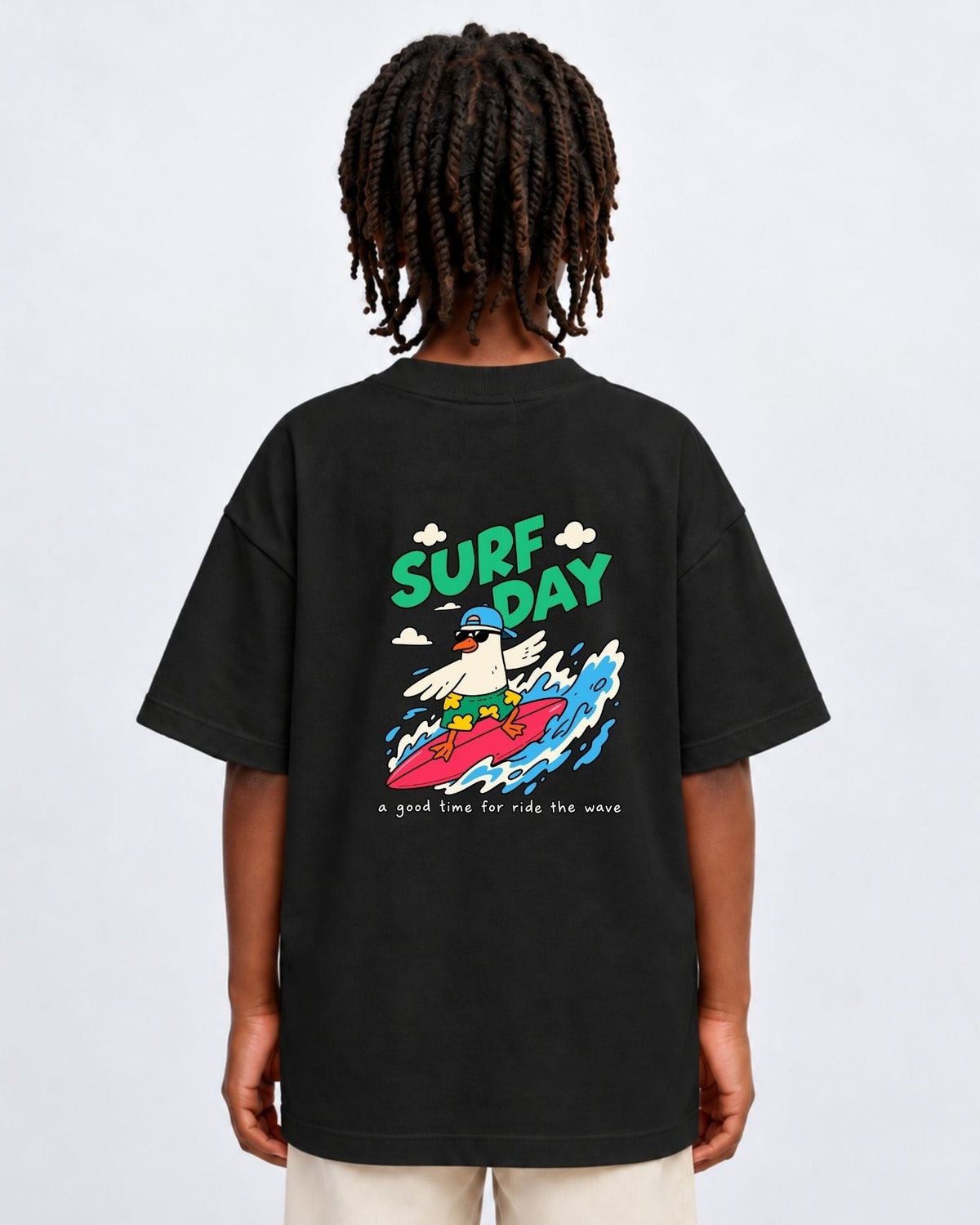 Camiseta Oversized Infantil “SURF DAY”