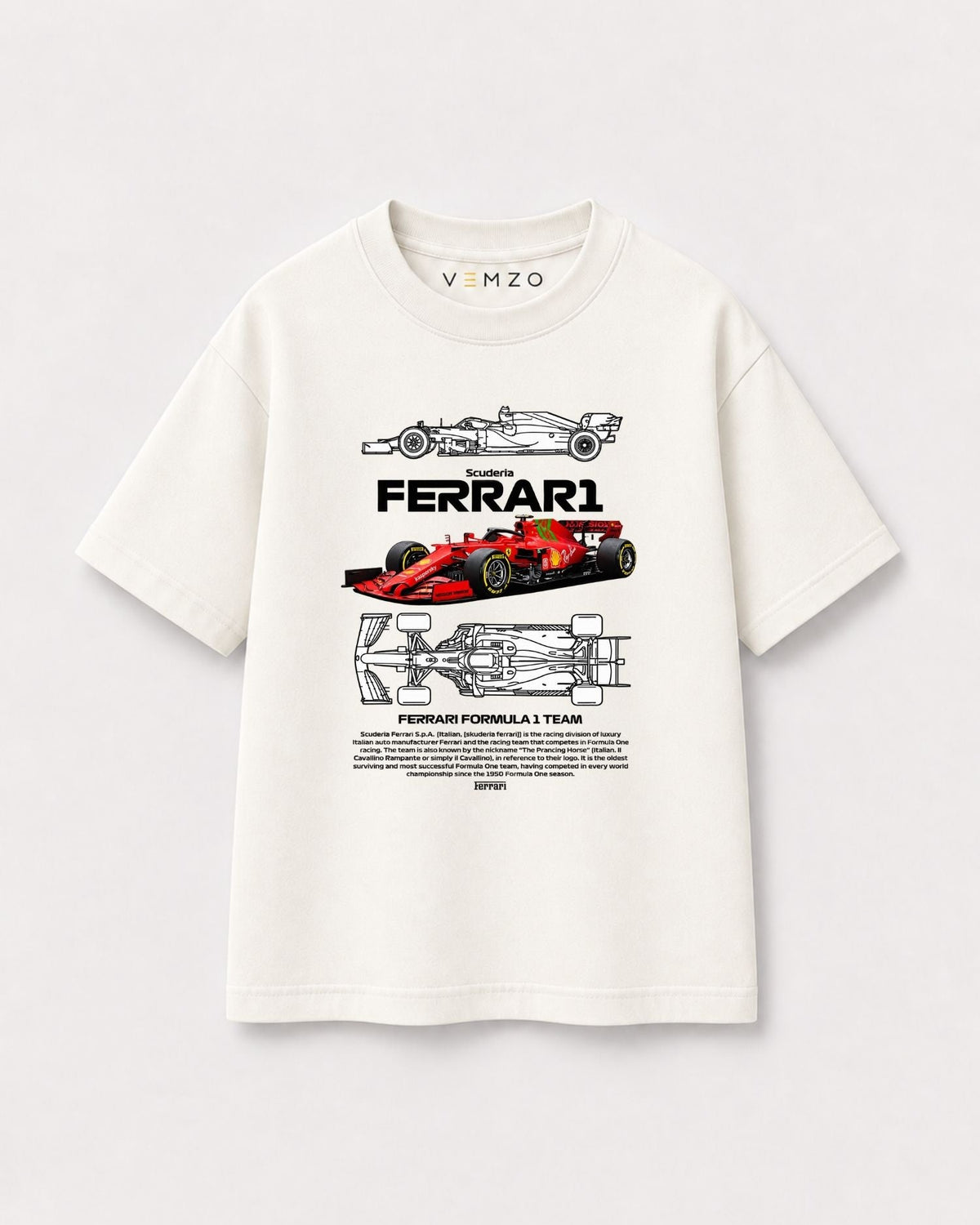Camiseta Oversized Infantil “F1 FERRARI”