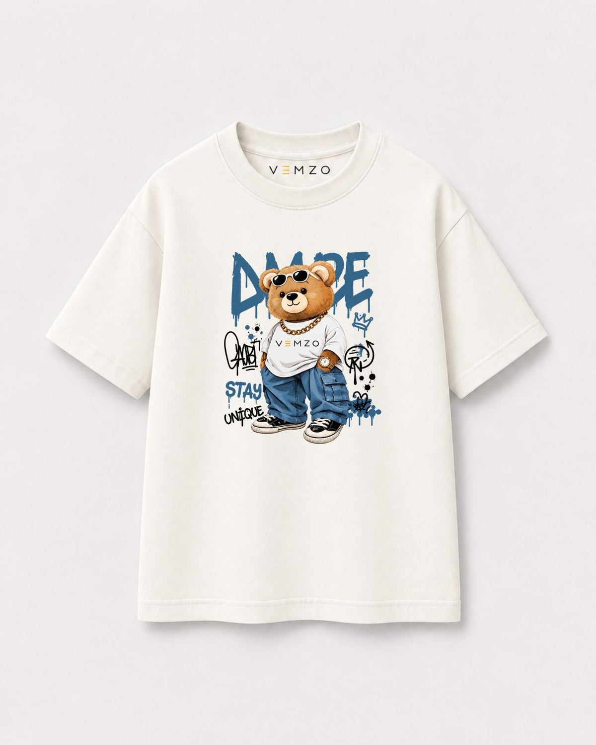 Camiseta Oversized Infantil “URSO VEMZO”