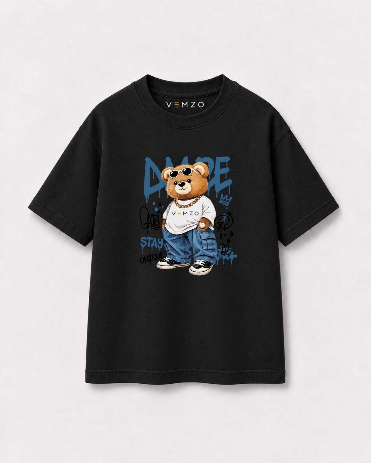 Camiseta Oversized Infantil “URSO VEMZO”