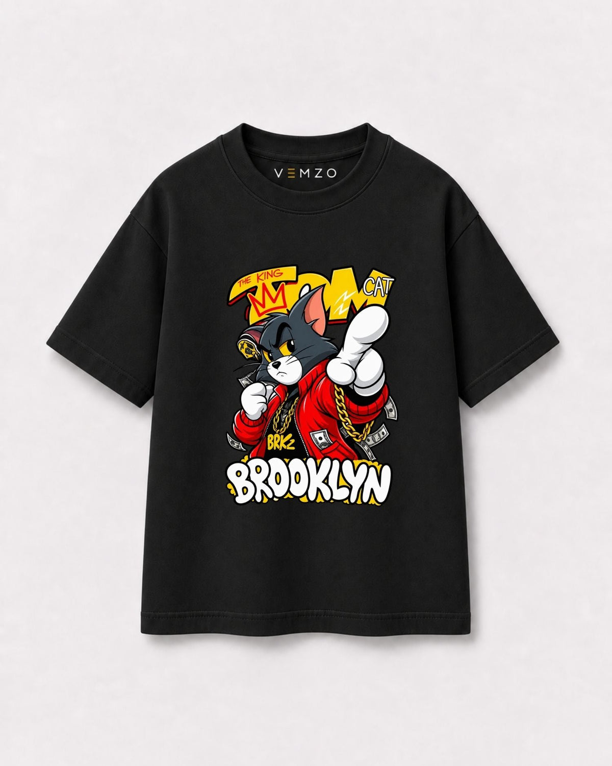 Camiseta Oversized Infantil “CAT THE KING TOM”