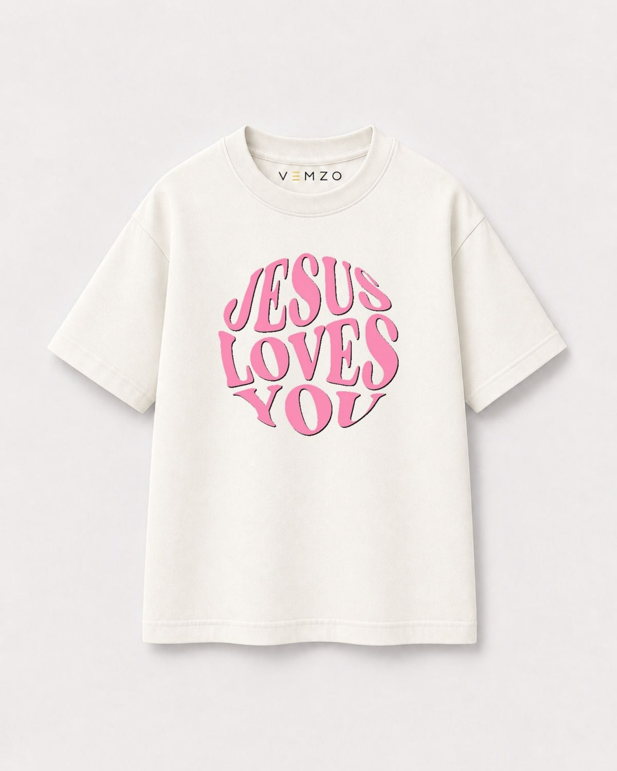 Camiseta Oversized Infantil “JESUS LOVES YOU”