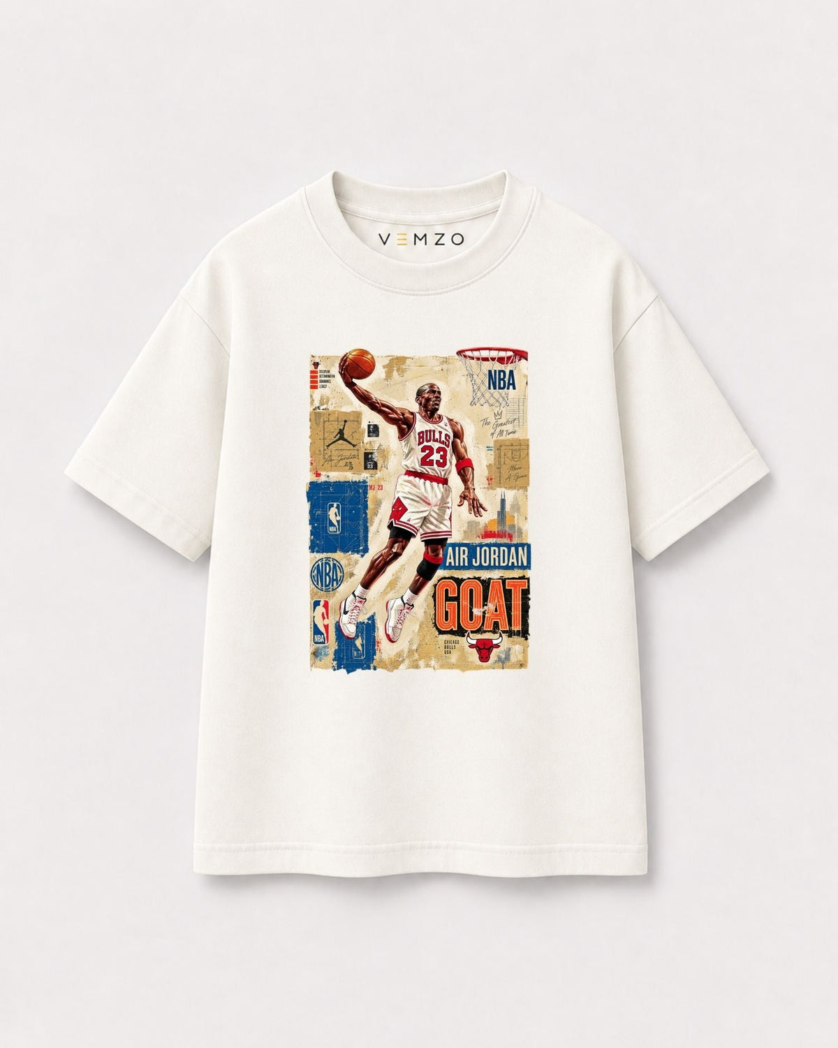 Camiseta Oversized Infantil “MICHAEL JORDAN GOAT”