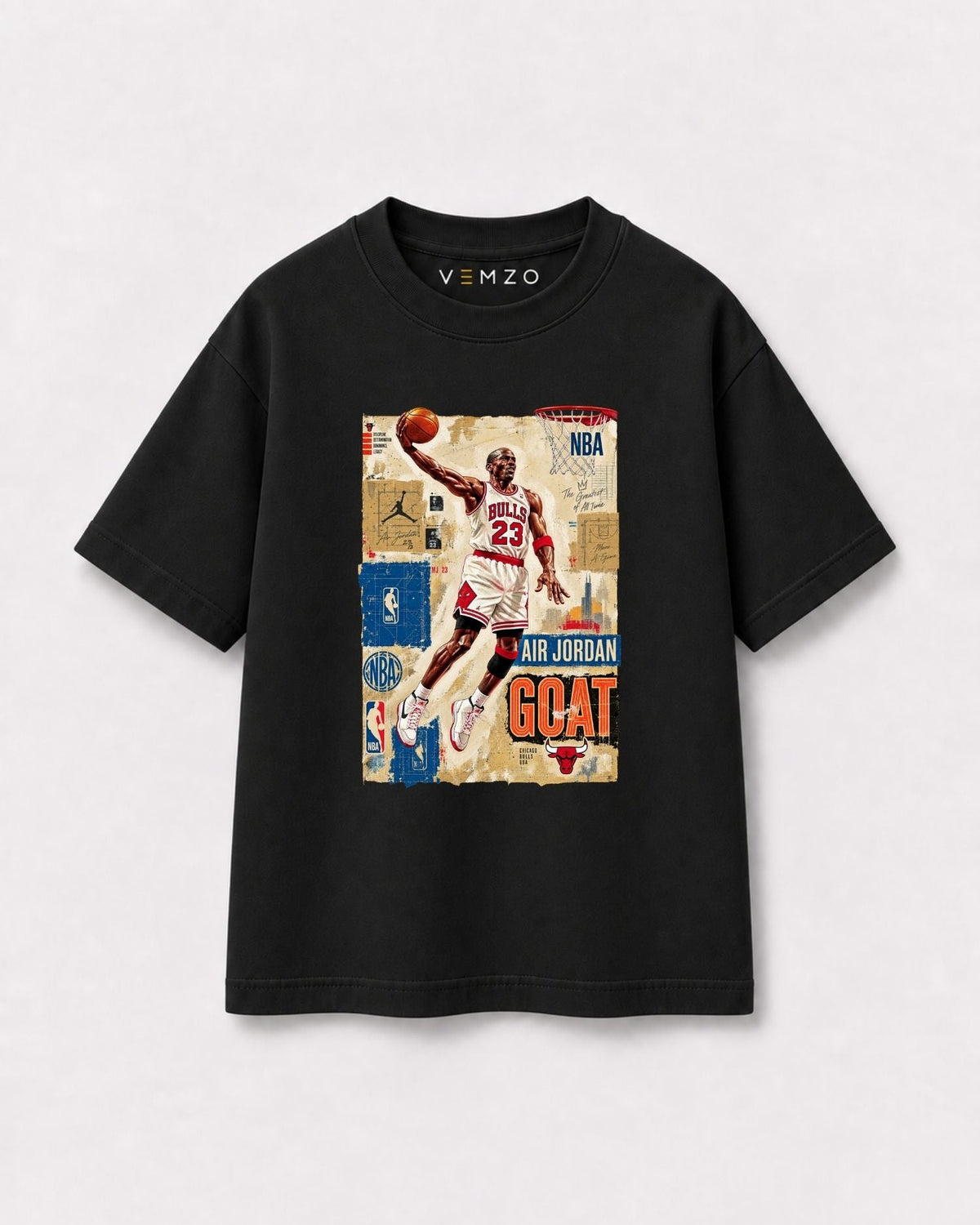 Camiseta Oversized Infantil “MICHAEL JORDAN GOAT”