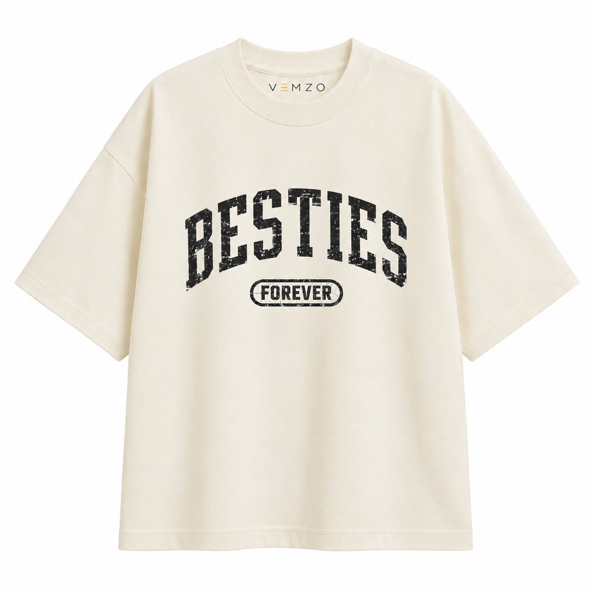Kit 2 Camisetas Oversized Infantil e Adulta “BESTIES FOREVER”