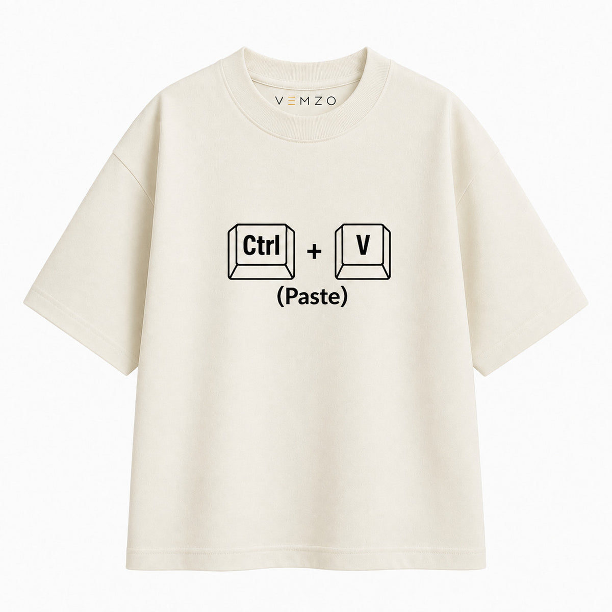 Kit 2 Camisetas Oversized Infantil e Adulta “CTRL+V e CTRL+C”